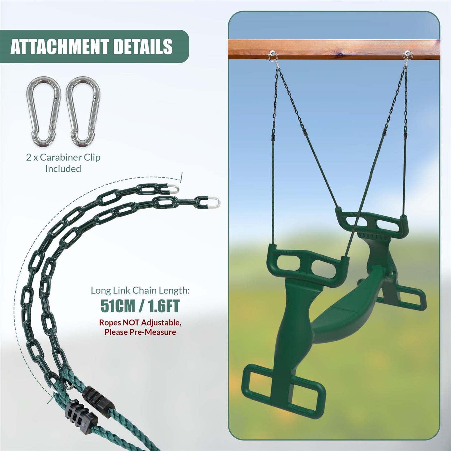 Tandem Swing with Two Seats by The Magic Toy Shop - UKBuyZone