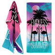 Beach Bath Towel Flamingo Design Microfibre Towel by GEEZY - UKBuyZone