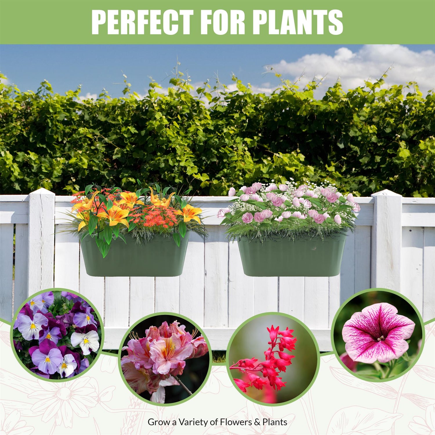 Green Over Fence Hanging Planter by GEEZY - UKBuyZone