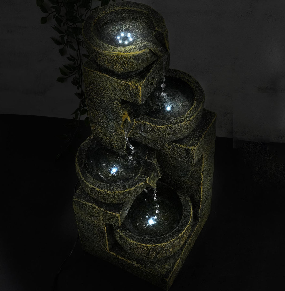 4 Tier Water Feature Outdoor With LED by GEEZY - UKBuyZone