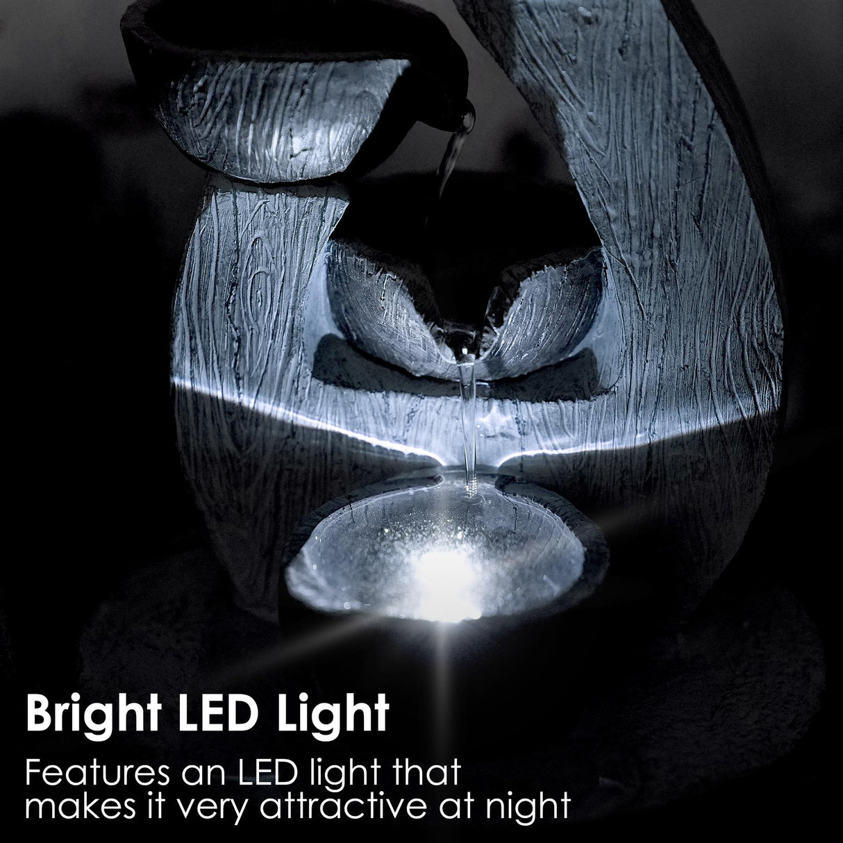 4 Bowls Water Feature Indoor With LED by GEEZY - UKBuyZone