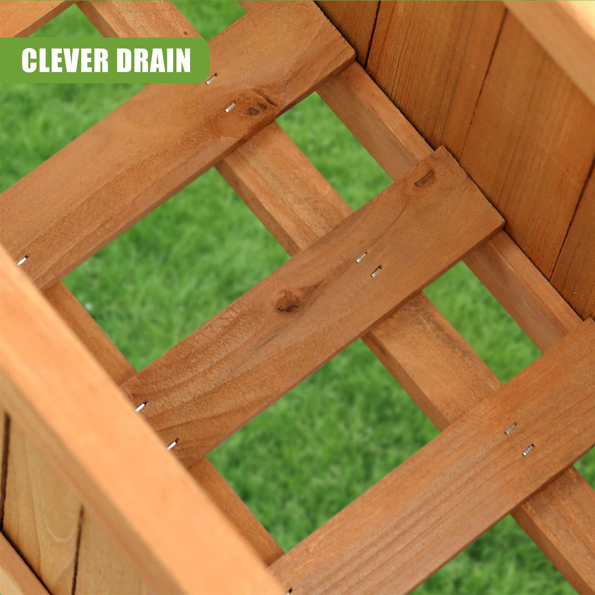 Wooden Planters Square Set of 2