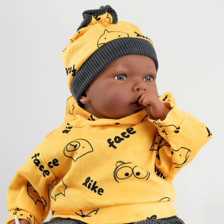 BiBi Black Baby Doll "Jax" (45 cm / 18") by BiBi Doll - UKBuyZone