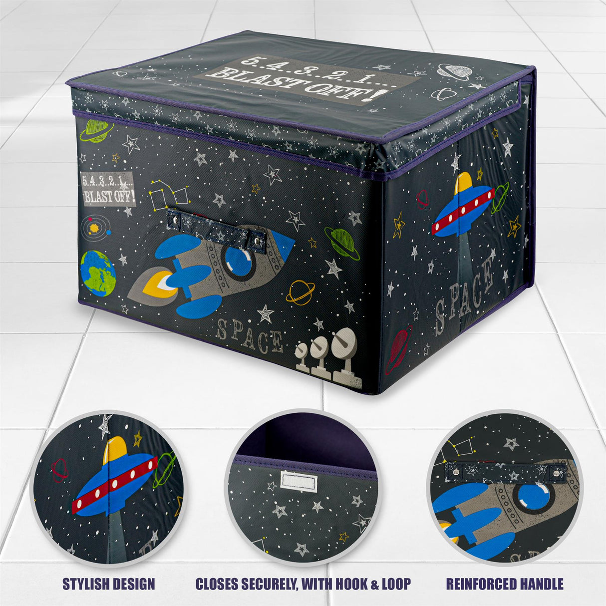 Blast Off Large Storage Box by The Magic Toy Shop - UKBuyZone