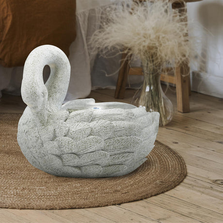 Swan Design Water Feature Outdoor With LED by GEEZY - UKBuyZone