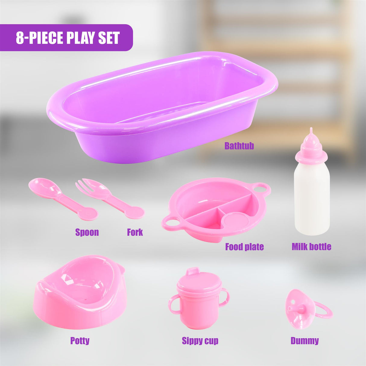 Baby Doll Bath Set with Accessories by BiBi Doll - UKBuyZone