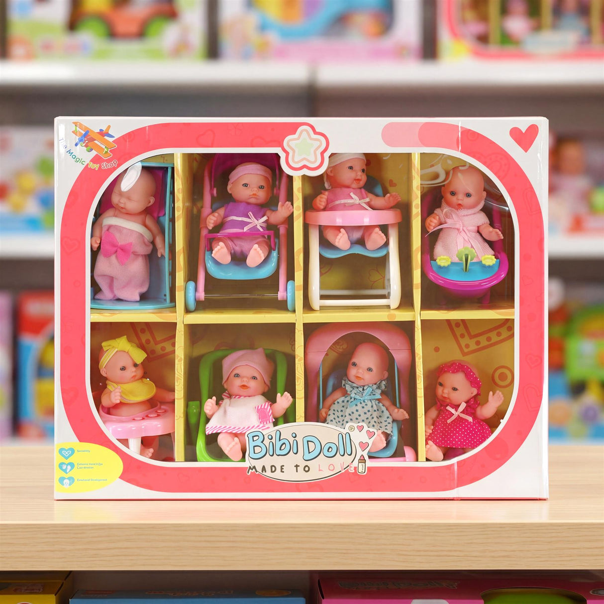 Set of 8 Mini Baby Dolls with Costumes & Accessories