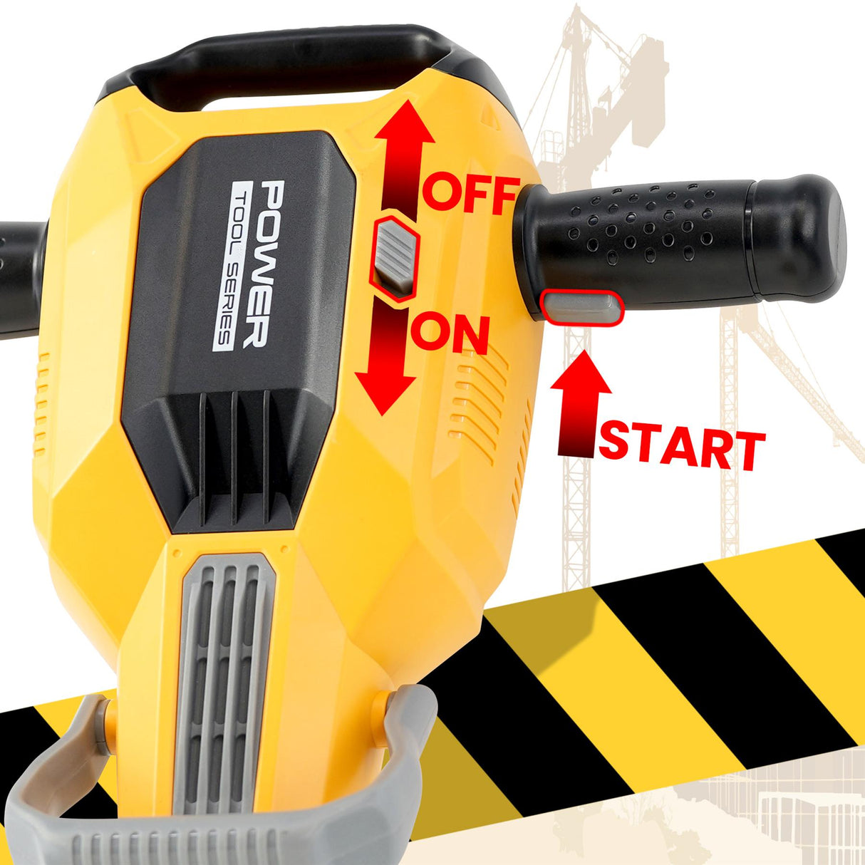 Kids Pretend Jackhammer Toy by The Magic Toy Shop - UKBuyZone