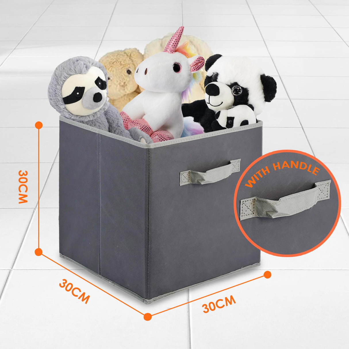 Foldable Square Canvas Storage by GEEZY - UKBuyZone