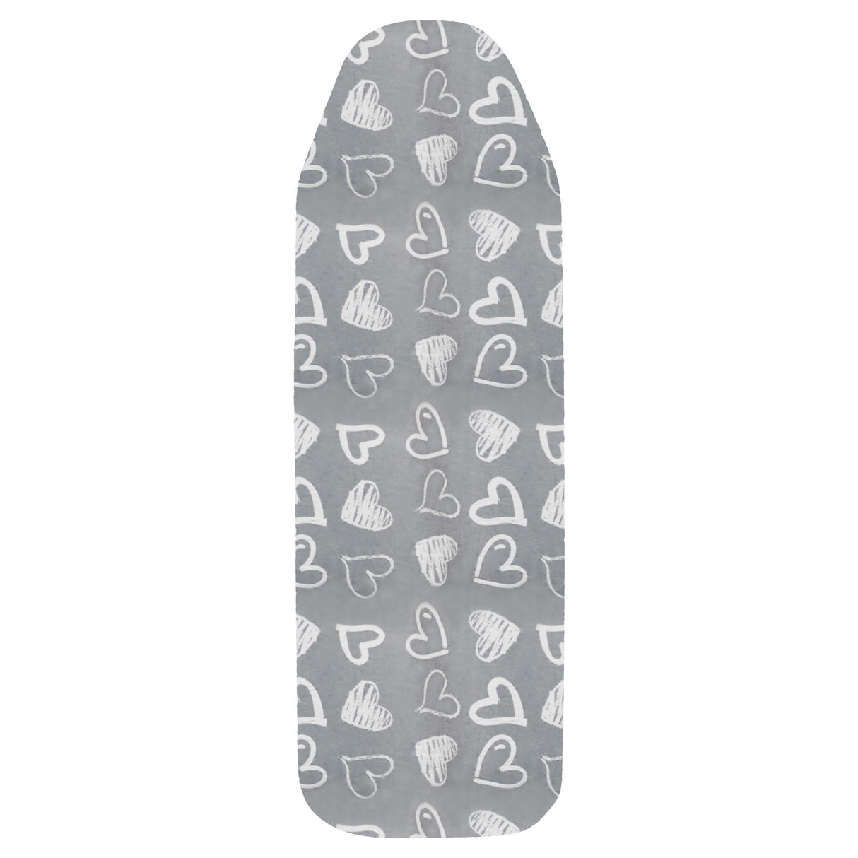 Ironing Board Cover - Grey Hearts (122 x 38 cm) by GEEZY - UKBuyZone