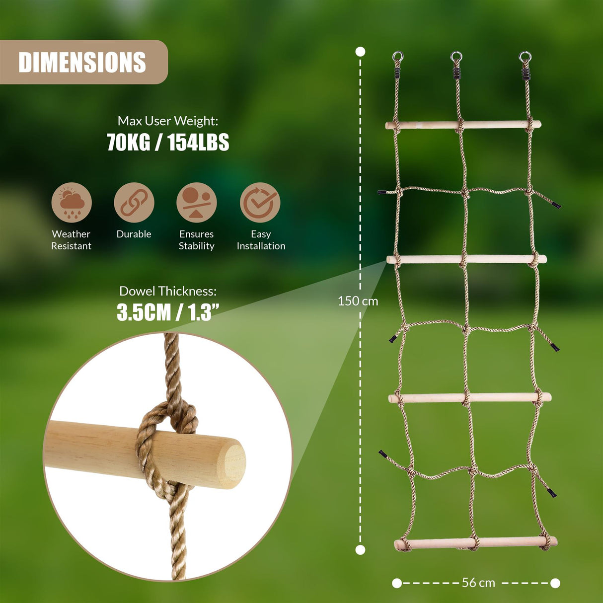 Climbing Net for Kids by The Magic Toy Shop - UKBuyZone