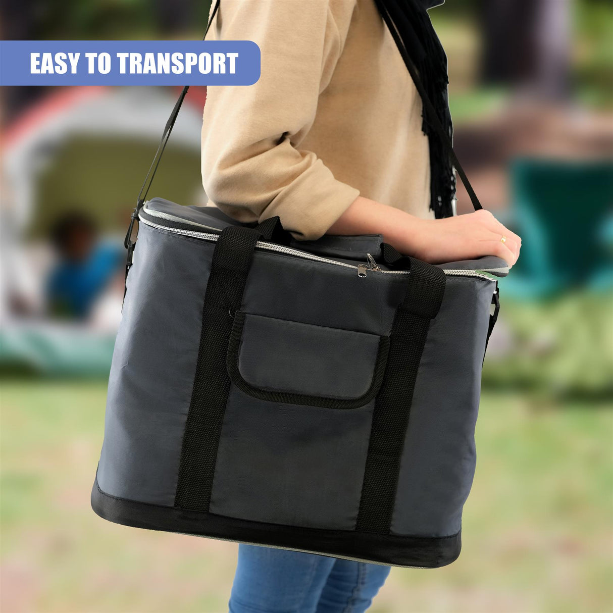 Extra Large 60 Can 30L Insulated Cool Bag Cooler Picnic Drinks Carrier Tote by Geezy - UKBuyZone