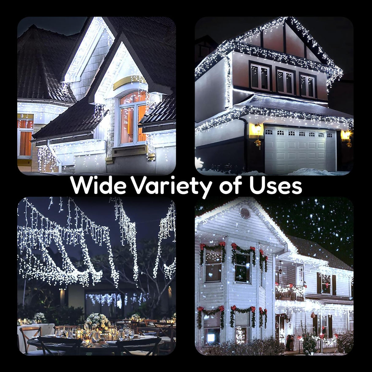 200 Christmas White Led Icicle Lights by The Magic Toy Shop - UKBuyZone