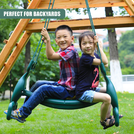 Tandem Swing with Two Seats by The Magic Toy Shop - UKBuyZone