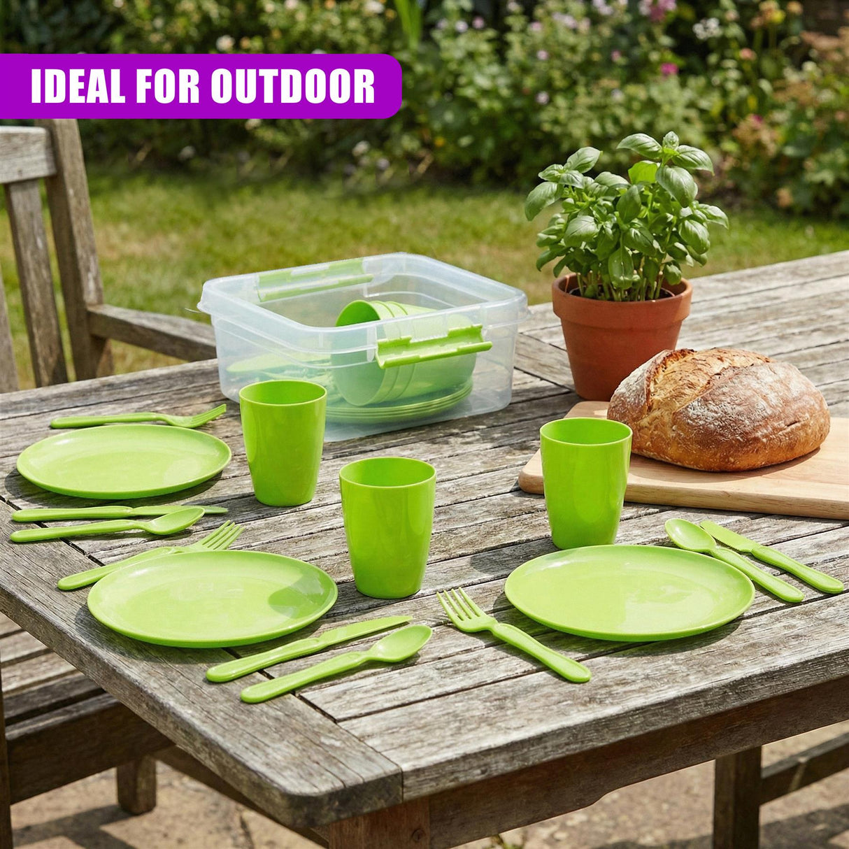 21 Piece Picnic Cutlery Set