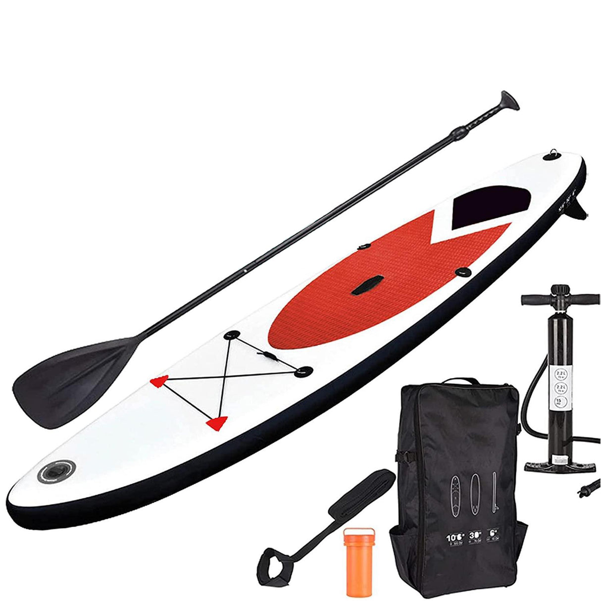 Inflatable SUP Stand Up Paddle Board Red 305cm by Geezy - UKBuyZone
