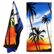 Beach Bath Towel Sunrise Design Microfibre Towel by GEEZY - UKBuyZone