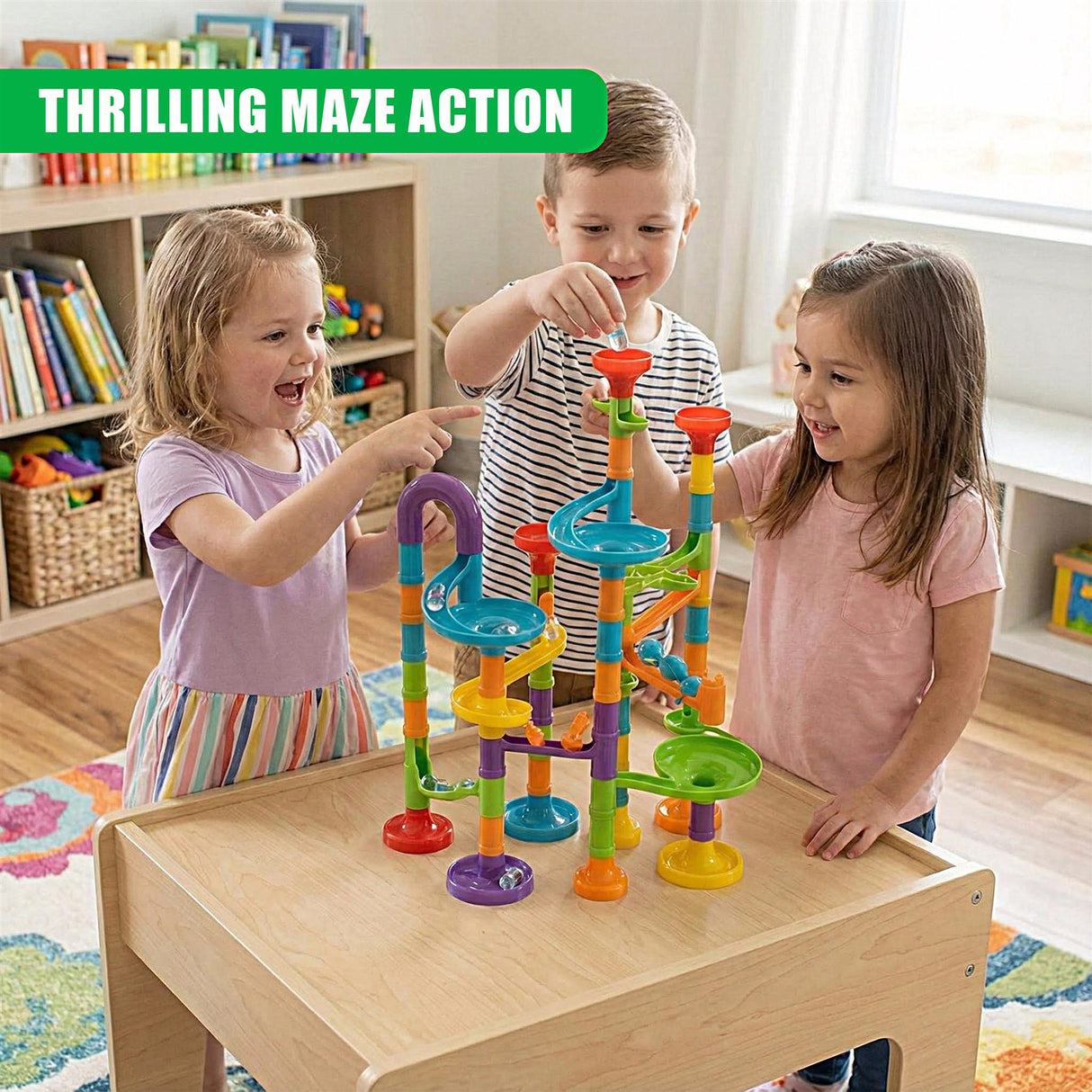 113 Pieces Marble Run Game