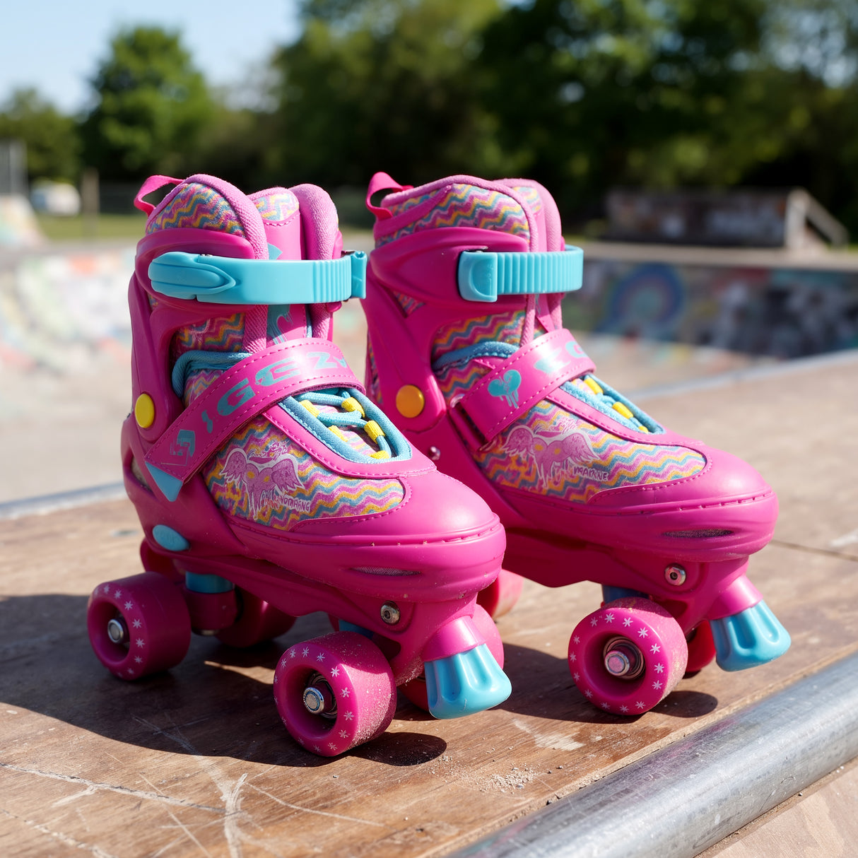 Pink Kids Adjustable Roller Skates