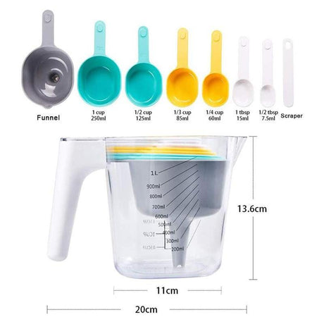 Measuring Cups & Spoons Set 9pcs by Geezy - UKBuyZone
