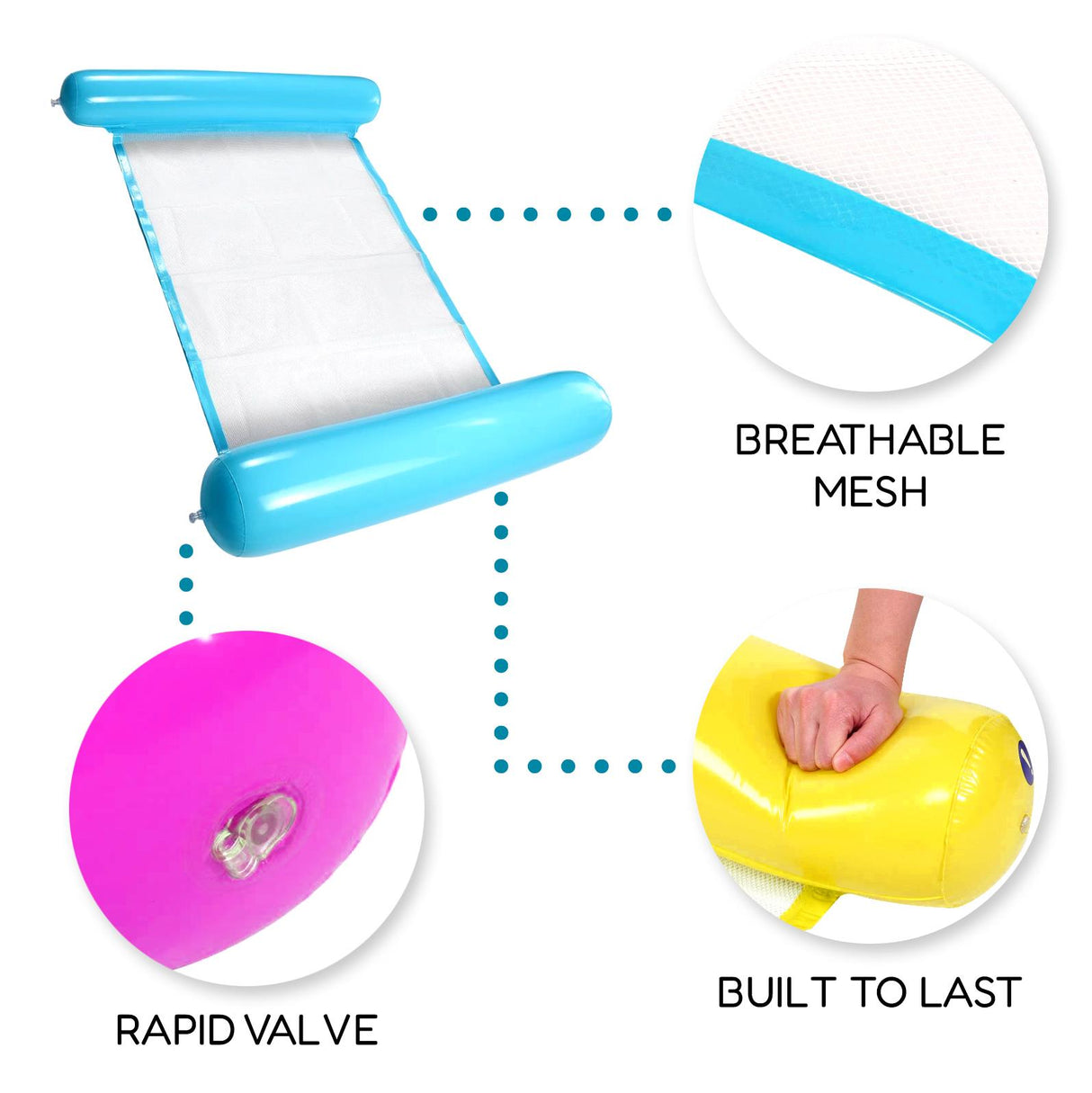 Floating Inflatble Water Hammock Set of 2 by GEEZY - UKBuyZone