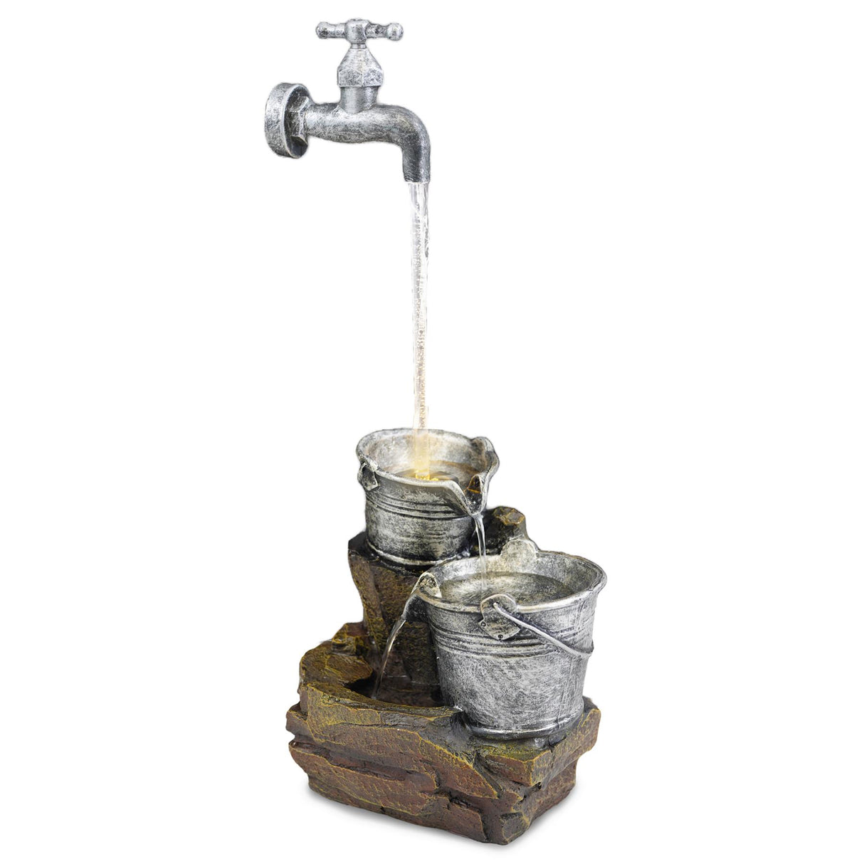 Tap Design Water Feature Outdoor With LED by GEEZY - UKBuyZone