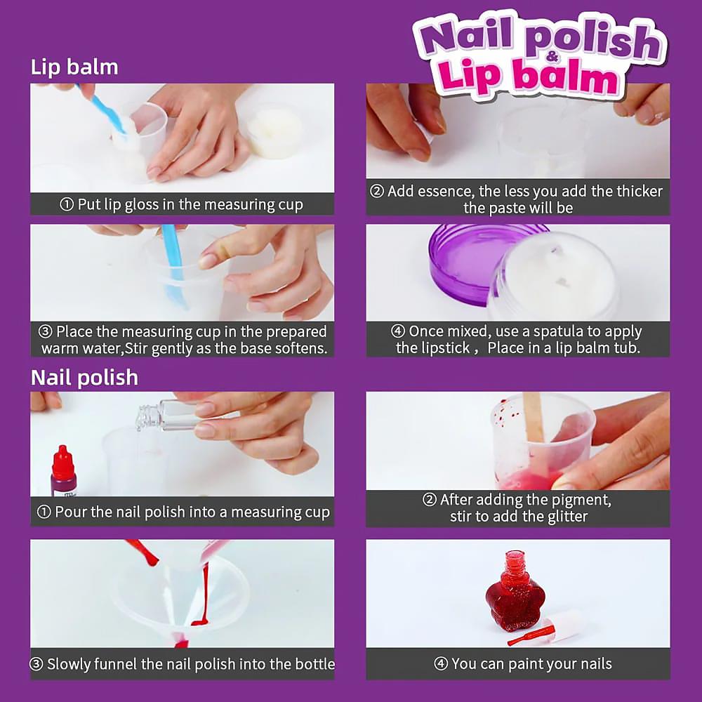 Nail Polish and Lip Balm Making Kit for Girls by The Magic Toy Shop - UKBuyZone