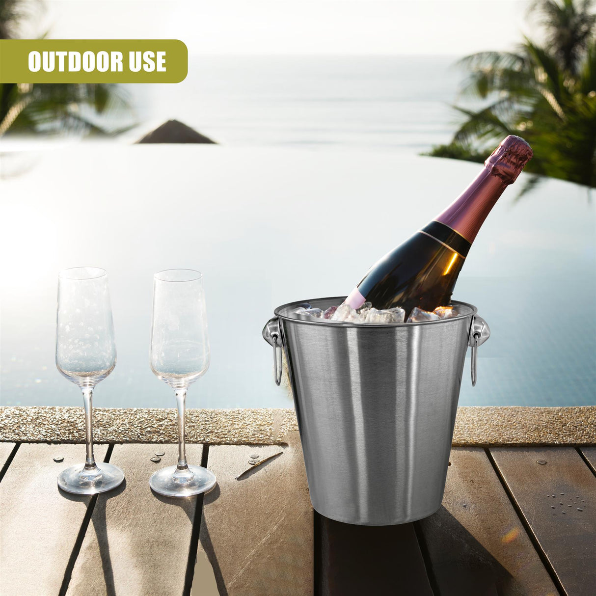 Wine Bucket Brushed Finish by Geezy - UKBuyZone
