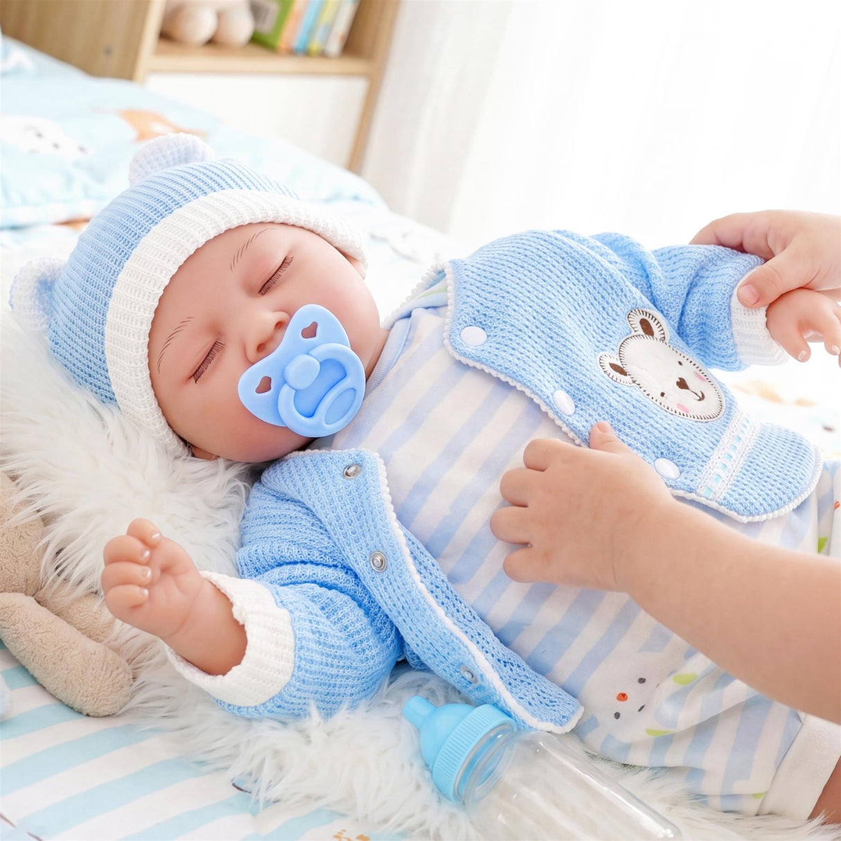 BiBi Doll Reborn Sleeping Boy "Periwinkle" (50 cm / 20")
