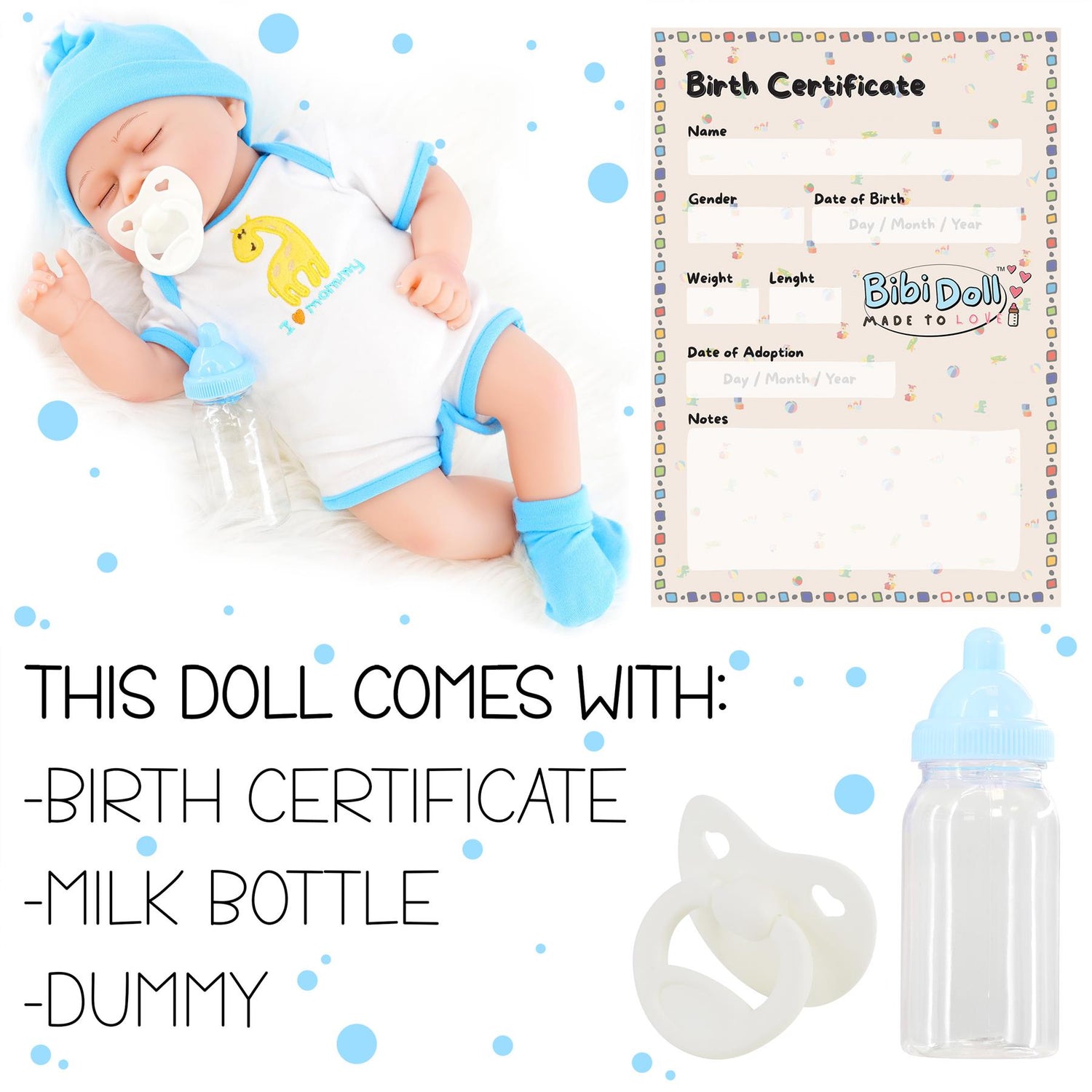 BiBi Doll Reborn Sleeping Boy "Douglas" (43 cm / 17") by BiBi Doll - UKBuyZone