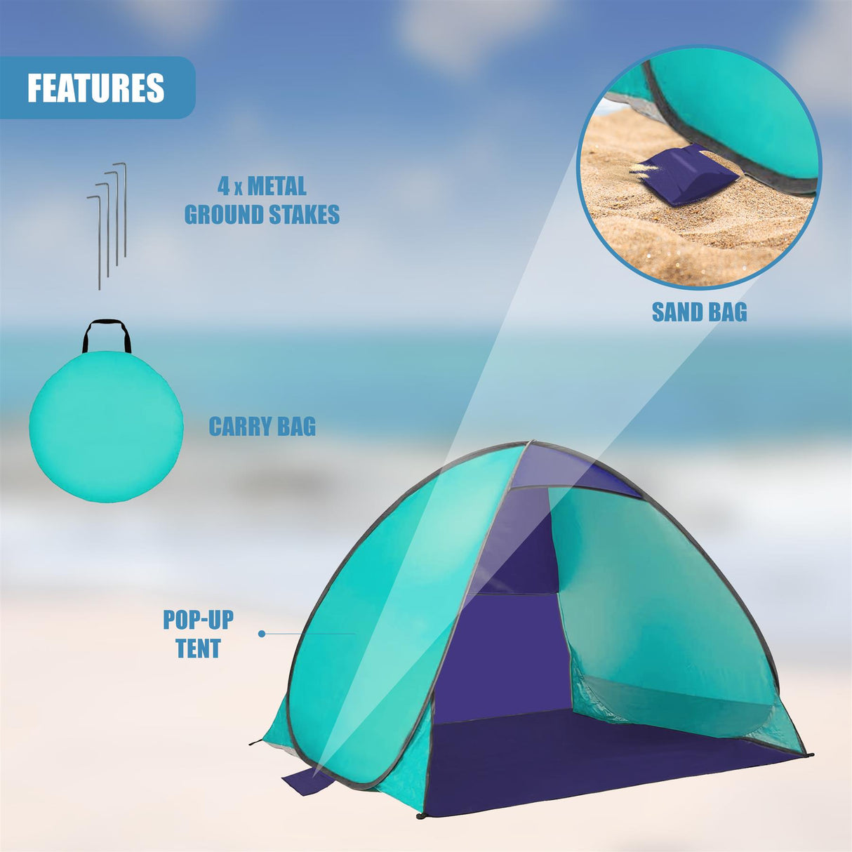 Pop-Up Tent by GEEZY - UKBuyZone