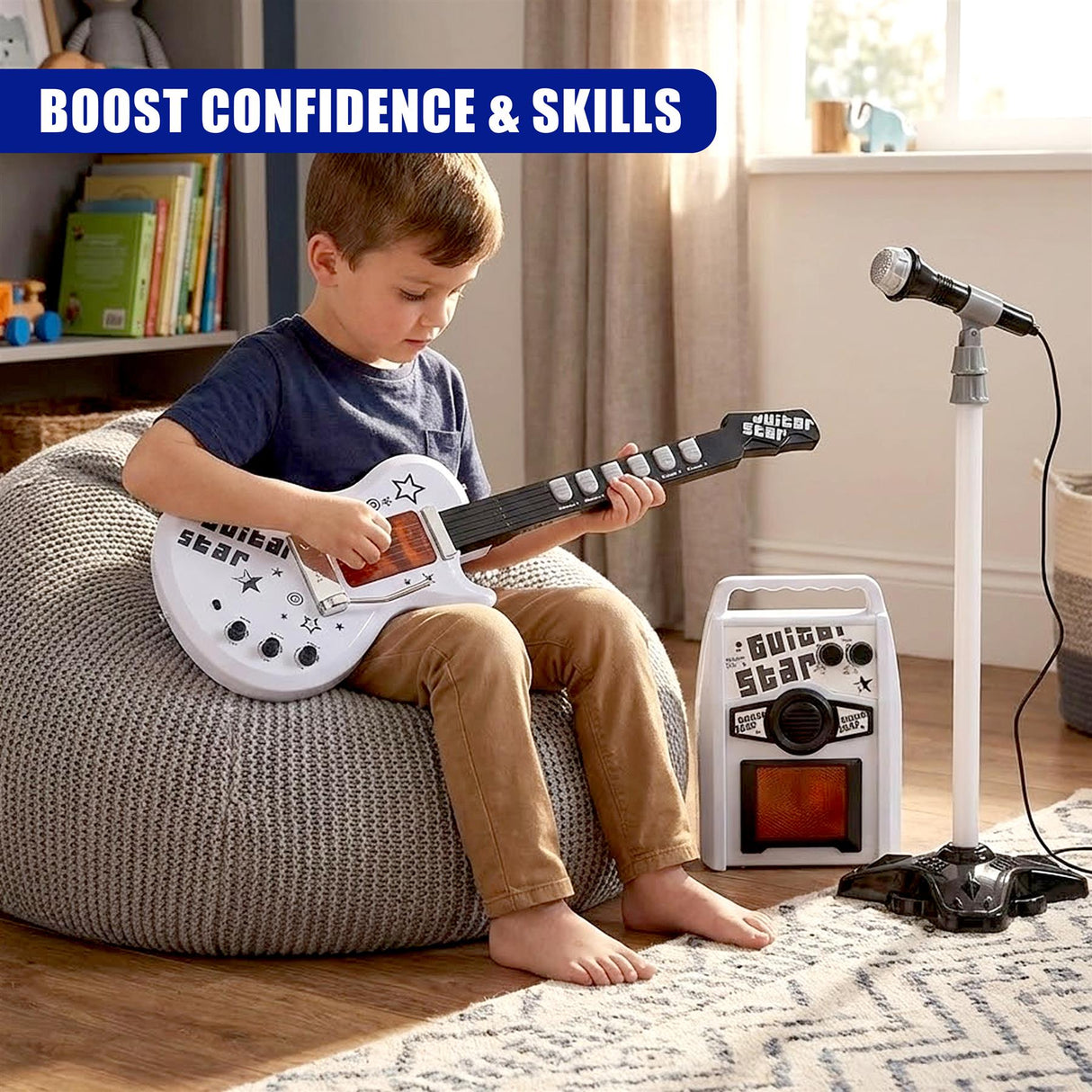 Kids Rock Star Guitar, Amplifier & Microphone Set