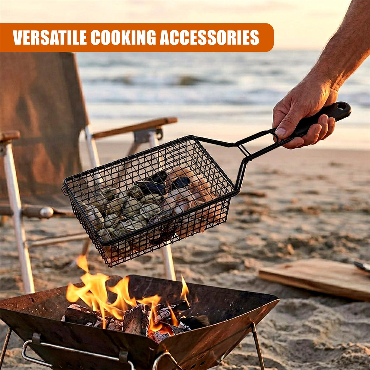Deep BBQ Grilling Basket