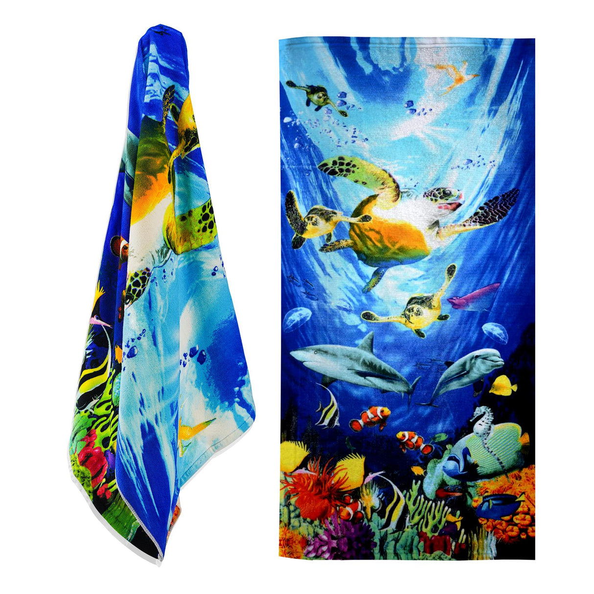 Ocean Turtles Design Large Towel by GEEZY - UKBuyZone