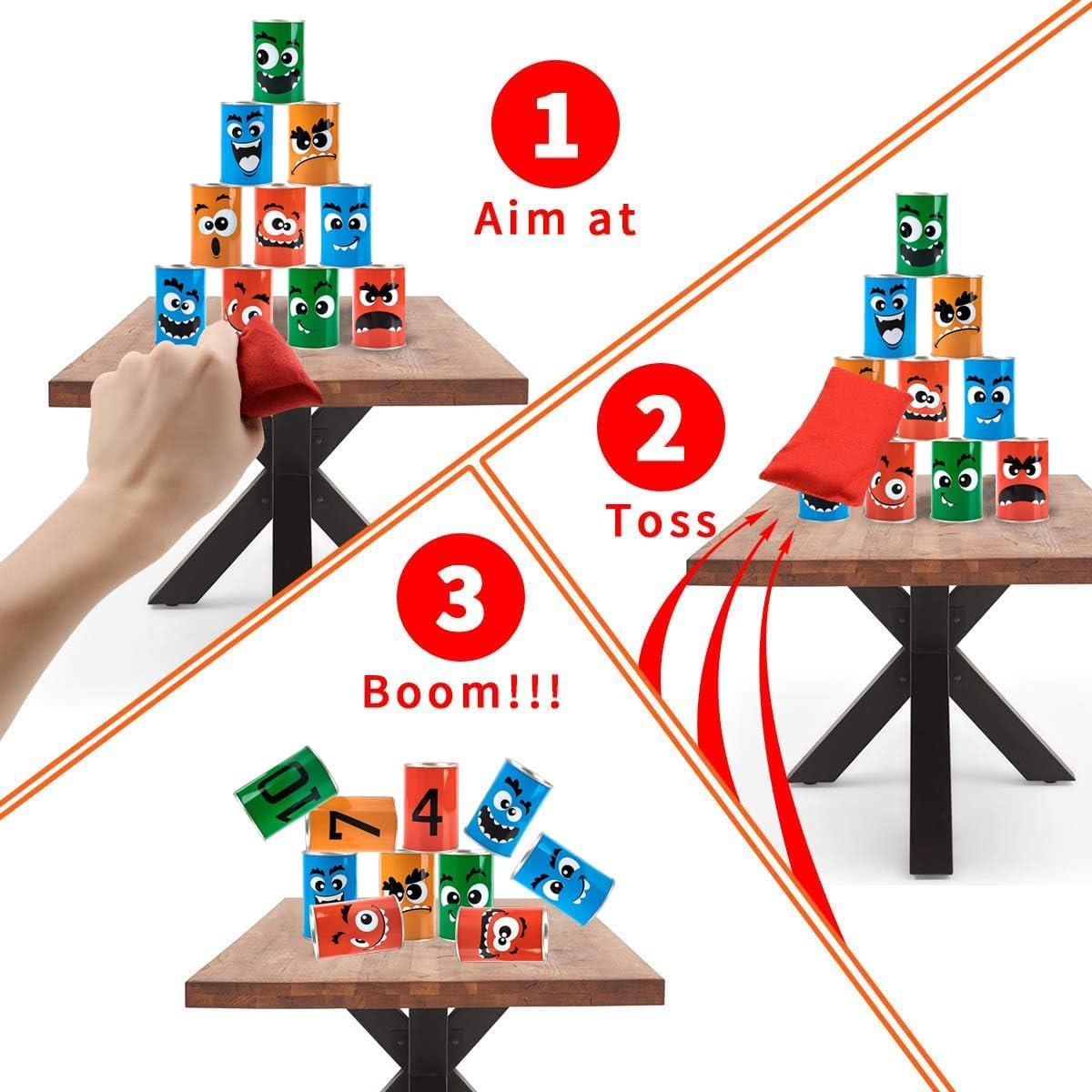 Tin Can Alley Bean Bag Toss Game by The Magic Toy Shop - UKBuyZone