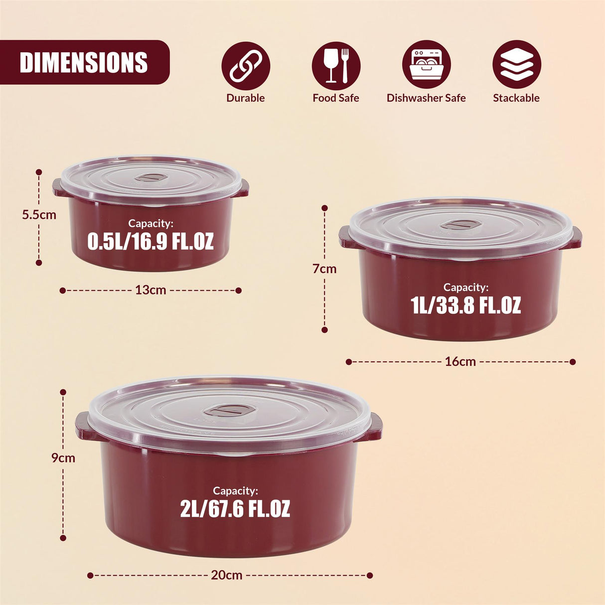 Microwave Bowls with Vented Lids - Set of 3 by GEEZY - UKBuyZone