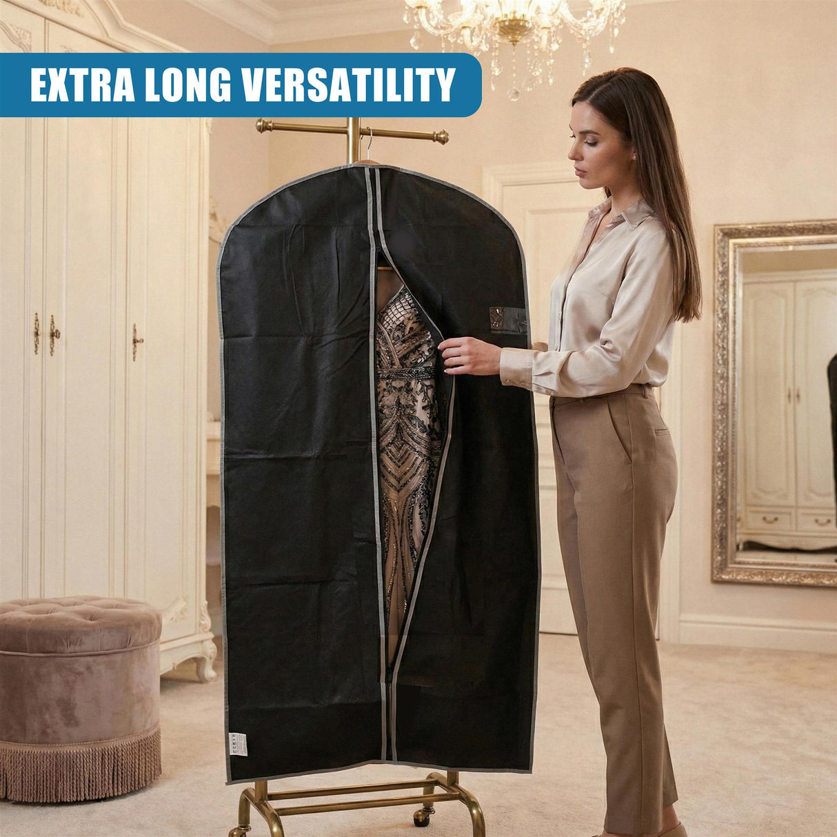 Garment Bags with Zip, Set of 2