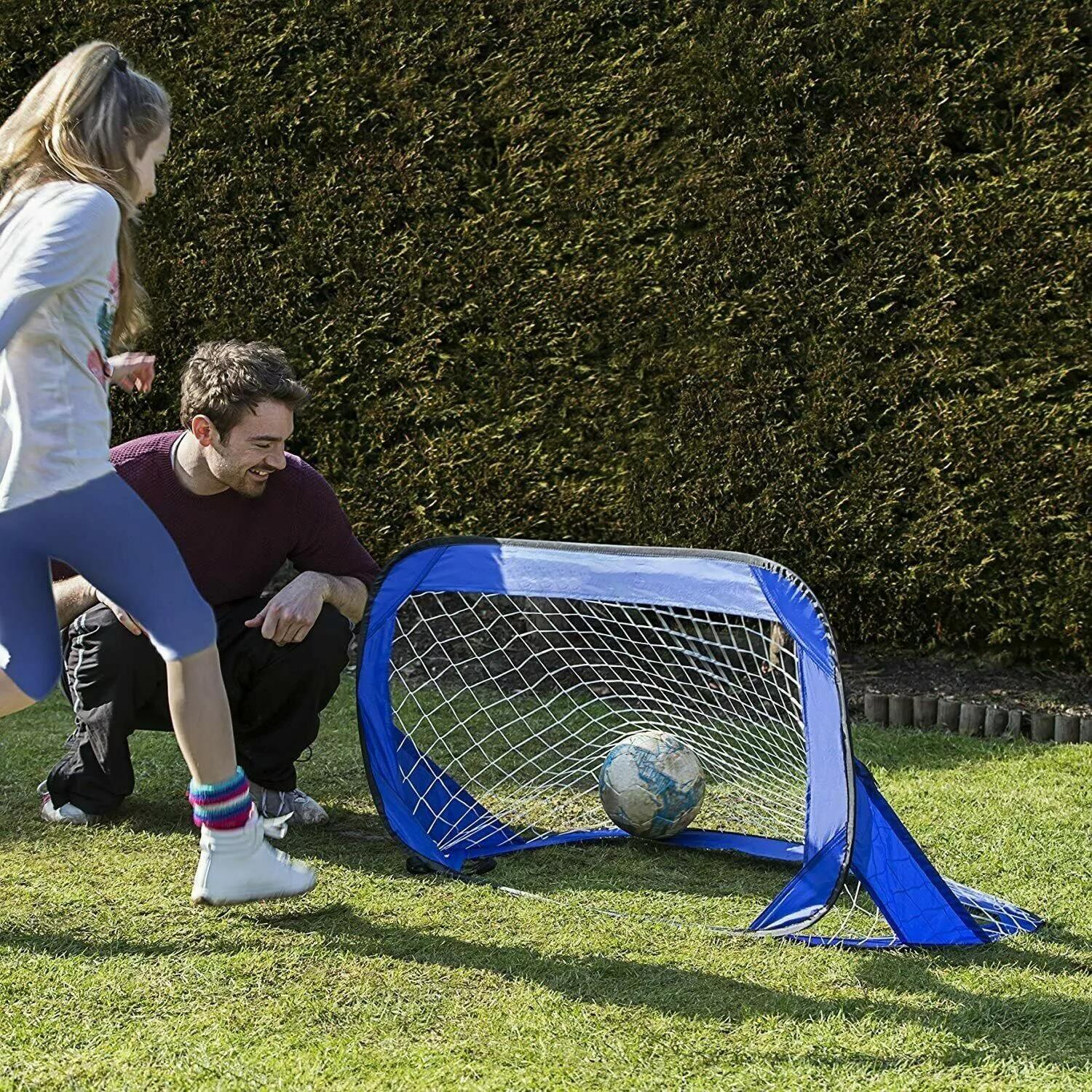 Pop Up Football Goal Indoor/Outdoor Soccer Goal by The Magic Toy Shop - UKBuyZone