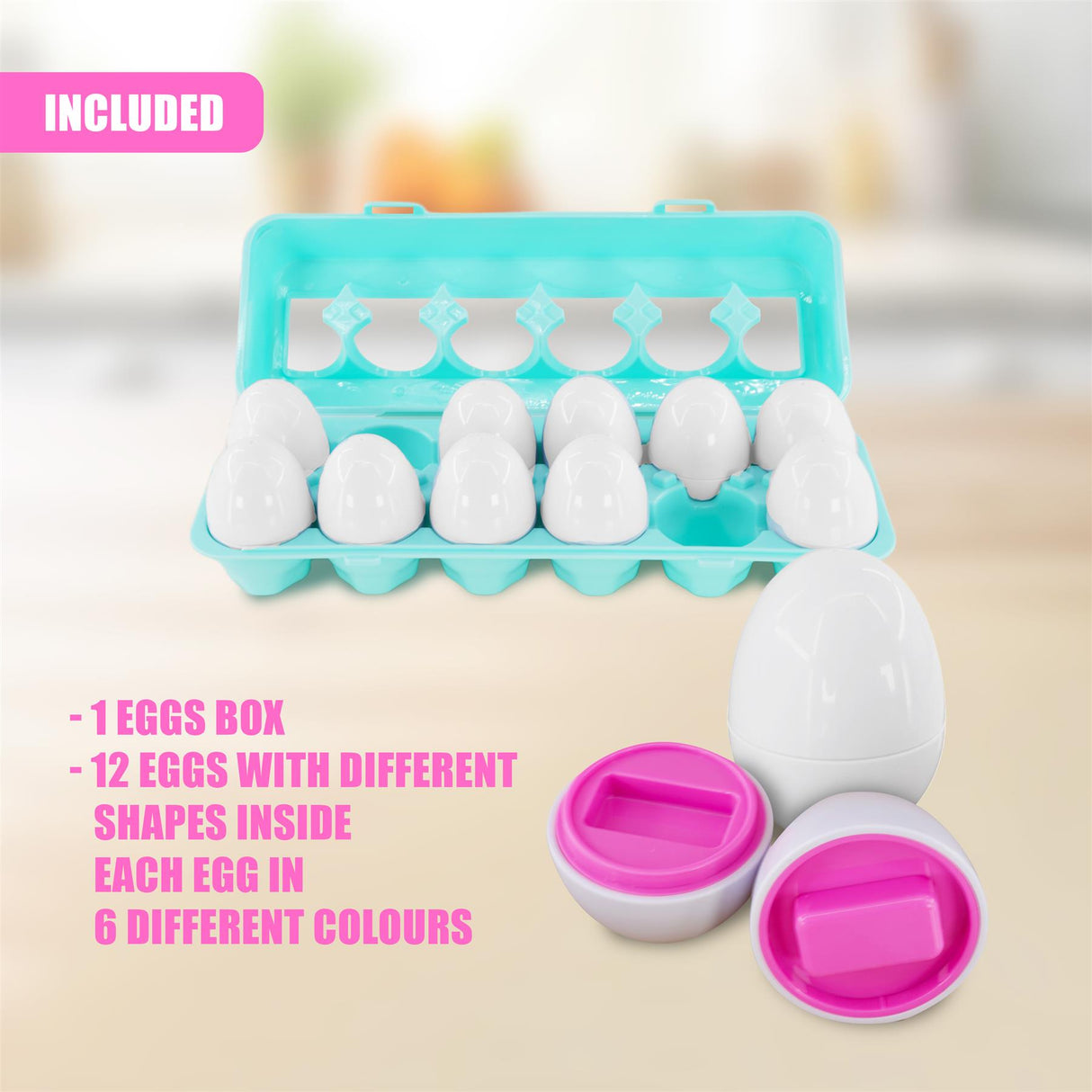 12 Shape Sorter Eggs by The Magic Toy Shop - UKBuyZone
