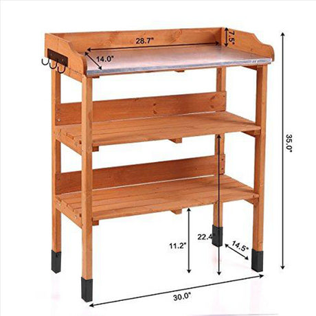 Wooden Practical Planting Table by GEEZY - UKBuyZone