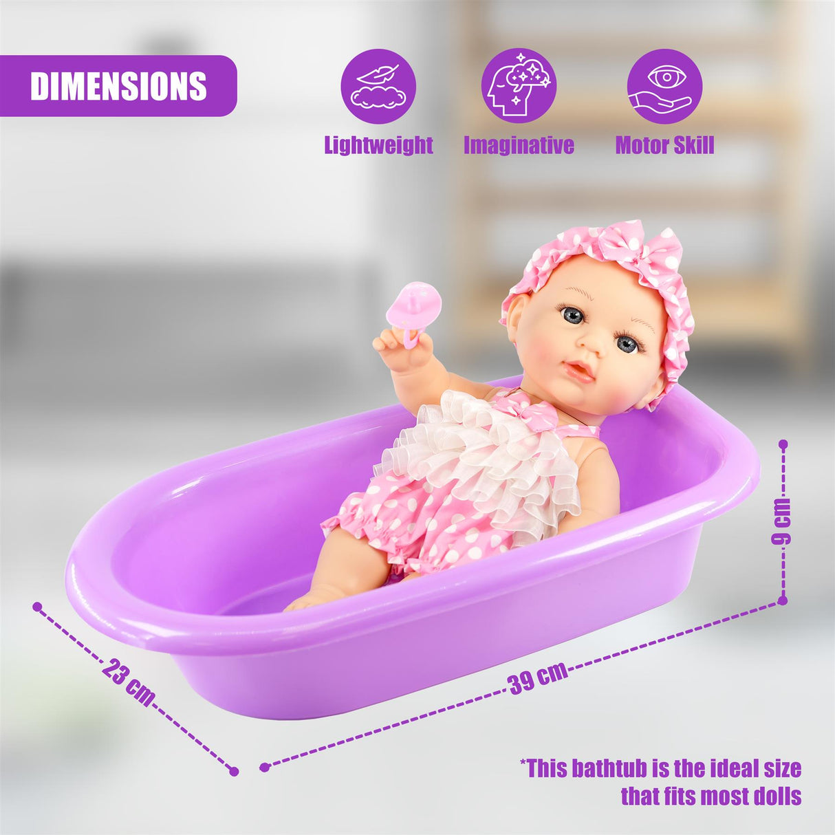 Baby Doll Bath Set with Accessories by BiBi Doll - UKBuyZone