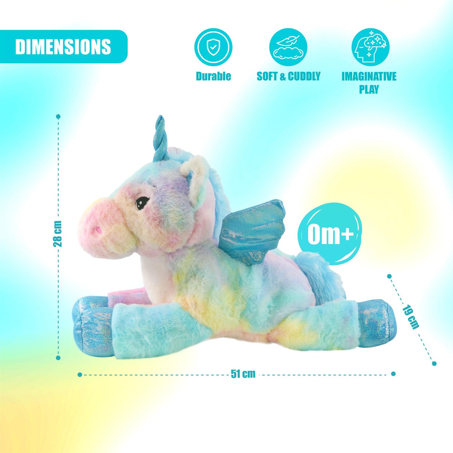 Unicorn with Sparkling Wings - Soft Toy by The Magic Toy Shop - UKBuyZone