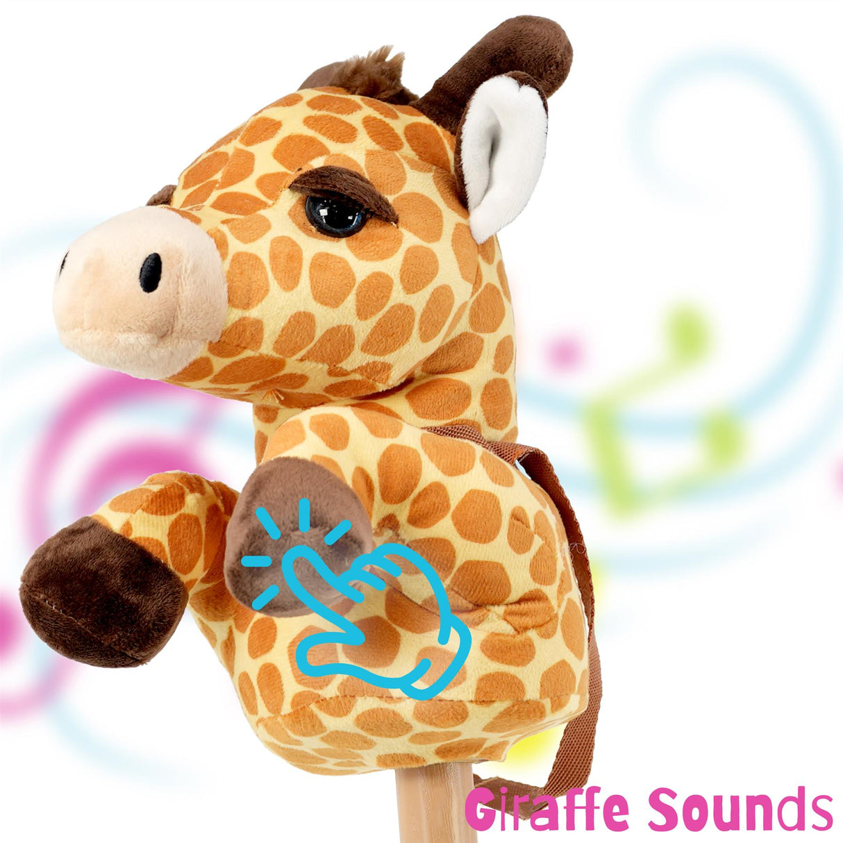 Kids Hobby Horse Toy Giraffe with Sounds by The Magic Toy Shop - UKBuyZone