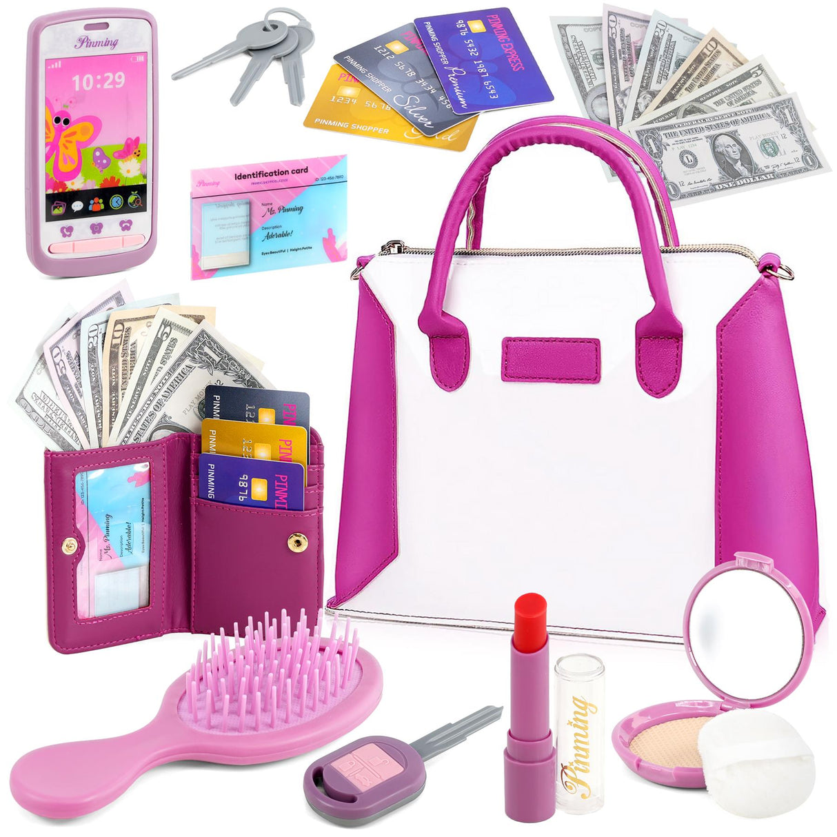 Toy Purse Pretend Play Makeup Set by The Magic Toy Shop - UKBuyZone