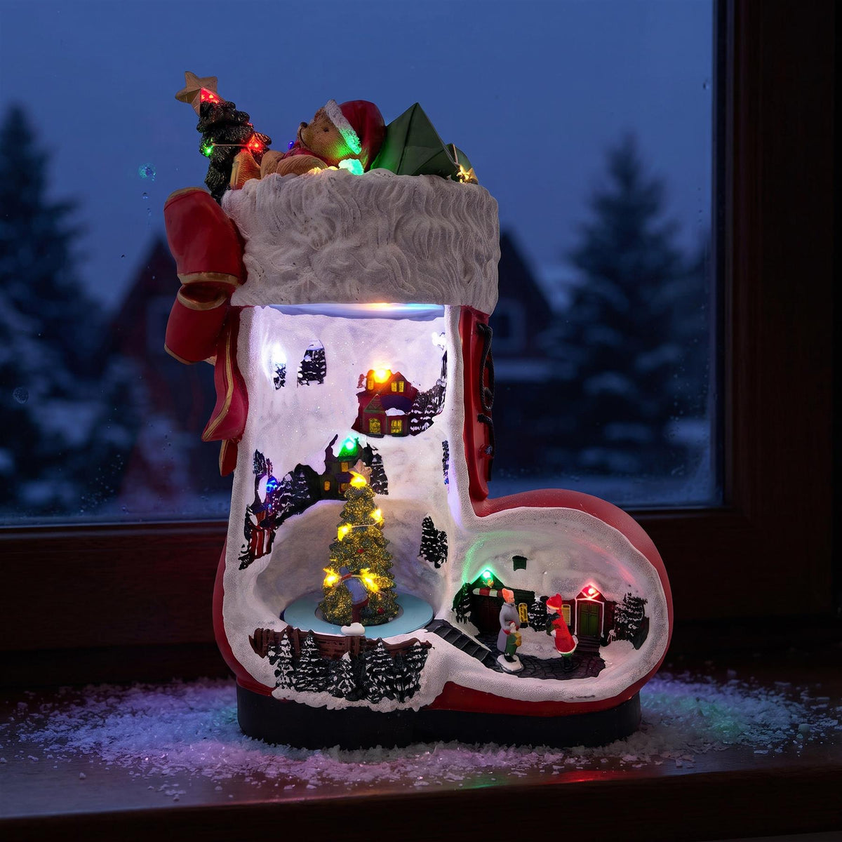 Animated Christmas Boot Ornament