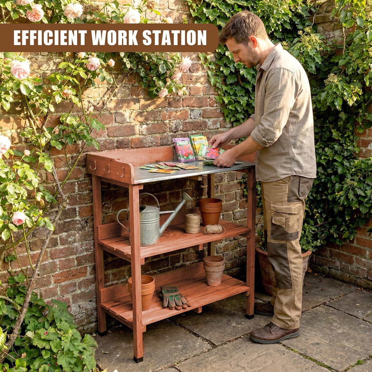 Wooden Potting Bench