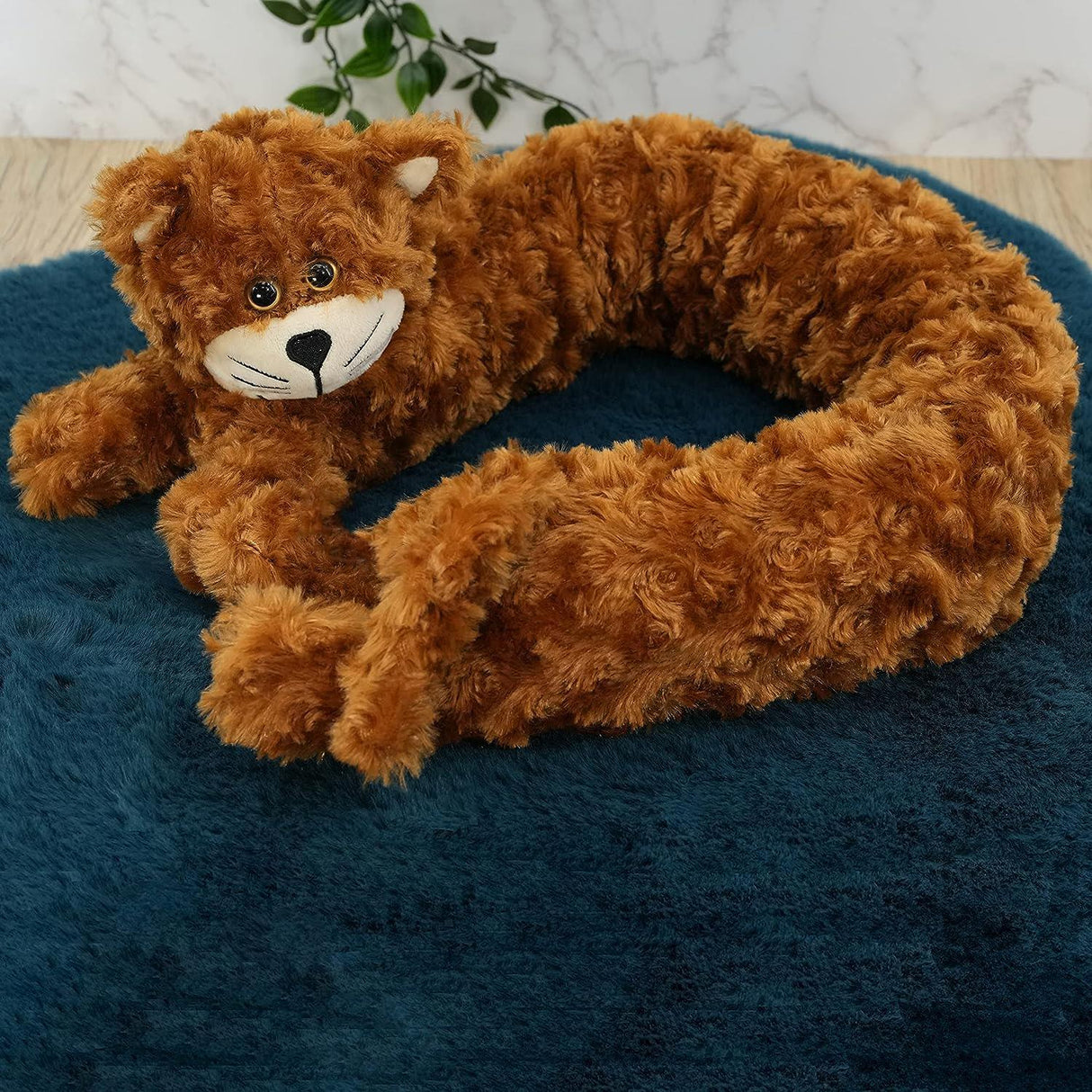 Novelty Draught Excluder for Doors Brown Cat Design by GEEZY - UKBuyZone