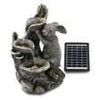 Rabbit Solar Water Feature Outdoor With LED by GEEZY - UKBuyZone