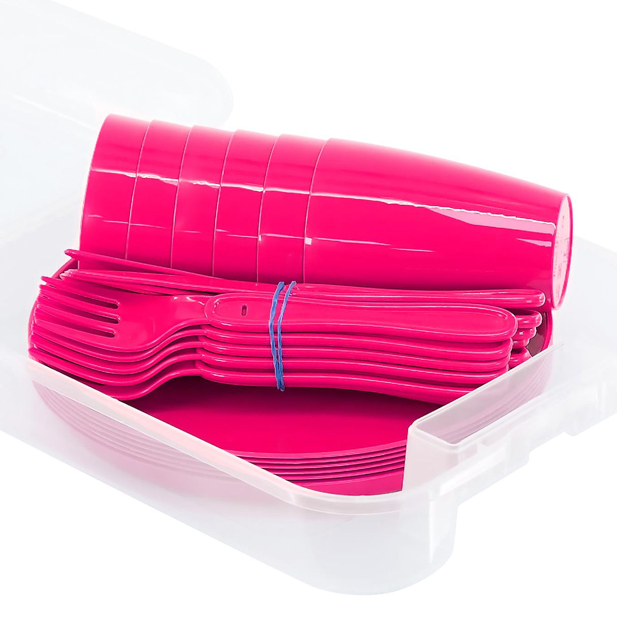 Pink Camping Set For Six 31 Pieces by GEEZY - UKBuyZone