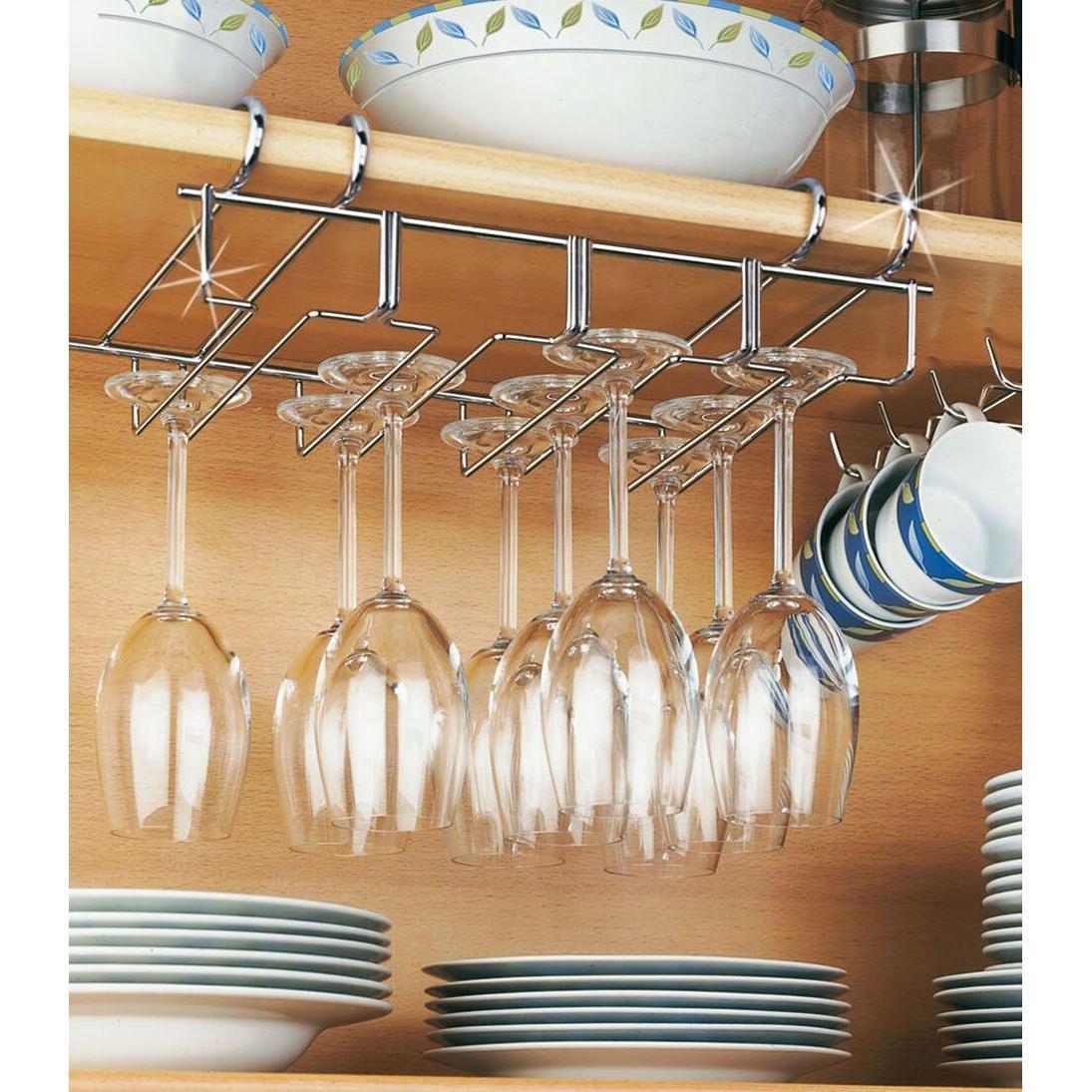 Under Shelf Wine Glass Rack by MTS - UKBuyZone